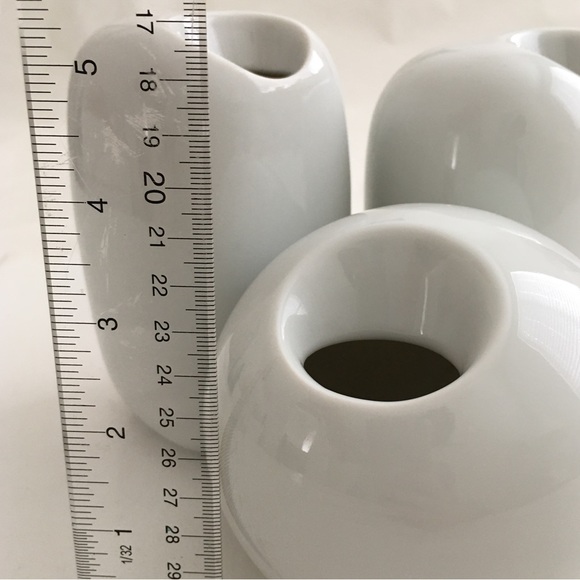 Vintage The Toscany Collection Japan 3 Porcelain Bud Vases Modern 7, 5 and 3 in - Picture 10 of 10